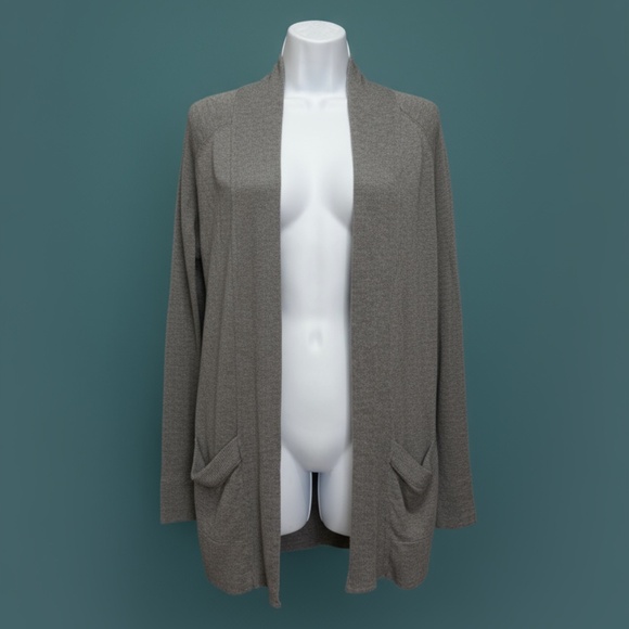 Gap Open-Front Cotton-Modal Cardigan Gray M - Picture 1 of 10